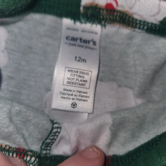 Carter's 12 Months Christmas Pajama Pants - Picture 4 of 6